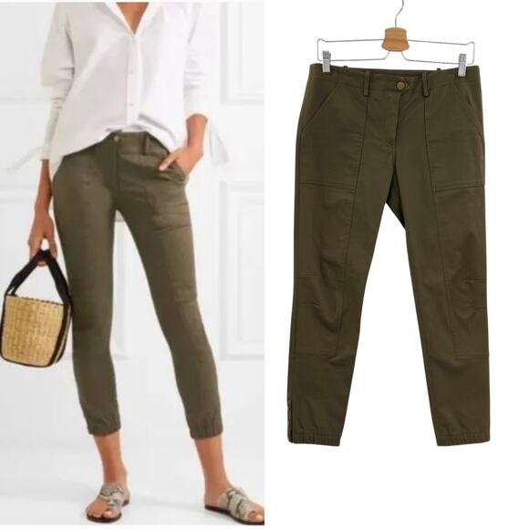 Veronica Beard Field Cargo Pant Trouser Slacks Green Size US 6 - Picture 1 of 15